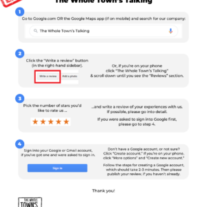 Google Review Request Flyer
